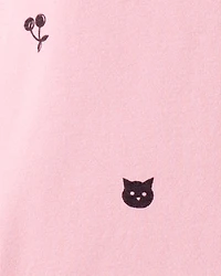 Girls Cotton Pull-On Stretch Leggings - Pink