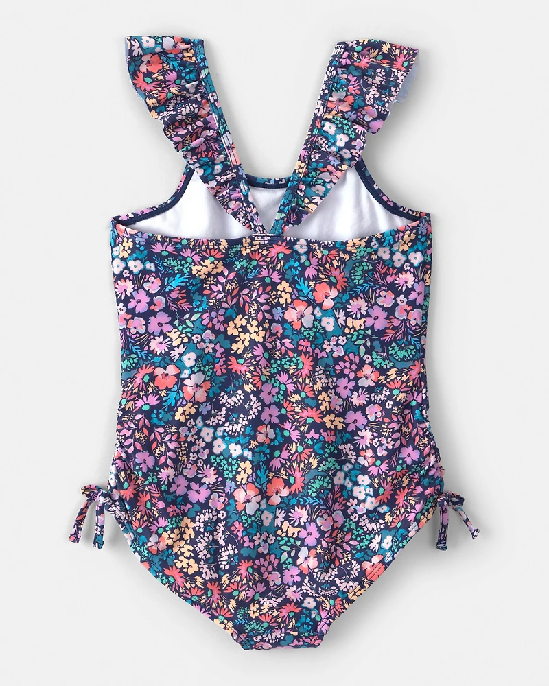 Girls 1-Piece Swimsuit - Floral