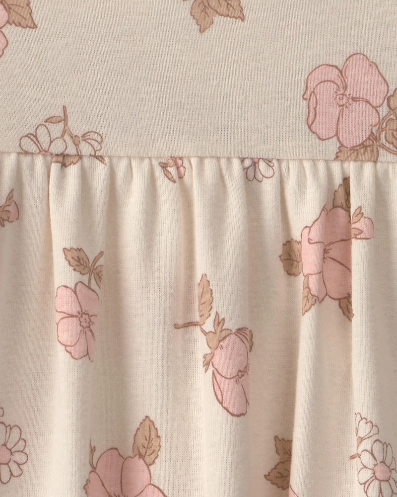 Baby Girl 2-Piece Floral Dress Set - Pink/Ivory