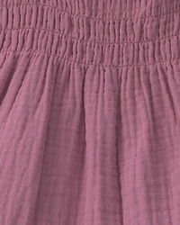 Baby Girl Organic Cotton Smocked Gauze Dress