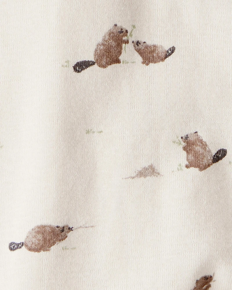 Baby Organic Cotton Sleep & Play Pyjamas Beavers' Creek Print