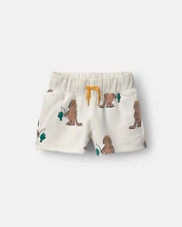 Toddler City Park™ Short Fishing Tiger Print - Cream