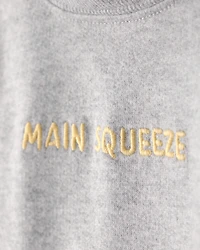 Baby Boy 'Main Squeeze' Short-Sleeve Hooded Romper - Grey