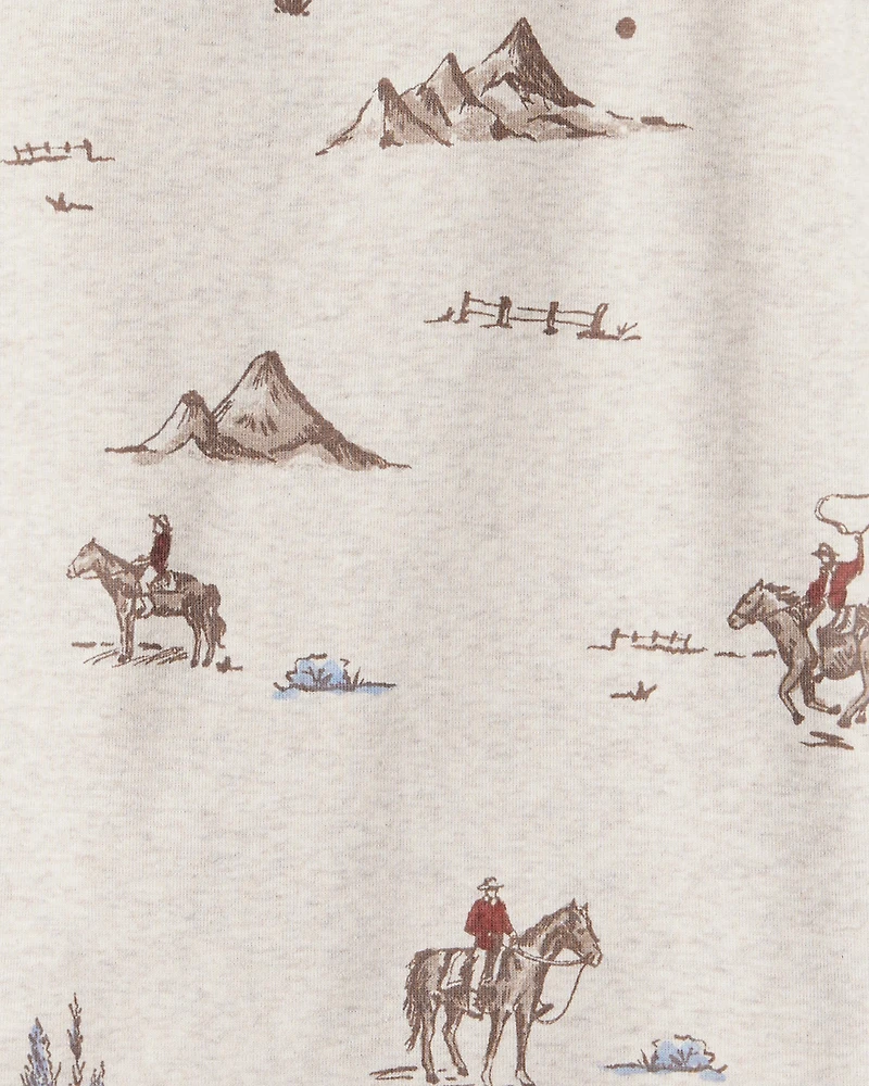 Kid Organic Cotton Pyjamas Western Rodeo Print