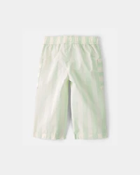 Baby Girl Striped Pants - Green/Ivory