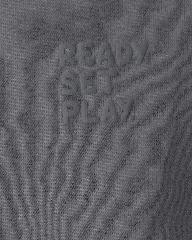 Baby 'Ready Set Play' French Terry Pullover Sweatshirt - Grey