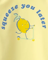 Baby Boy 2-Piece Lemon Rashguard Swimsuit Set - Yellow/Blue