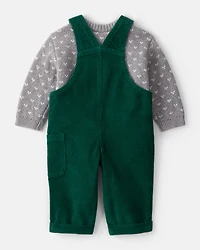 Baby Boy 2-Piece Sweater & Overall Set - Green