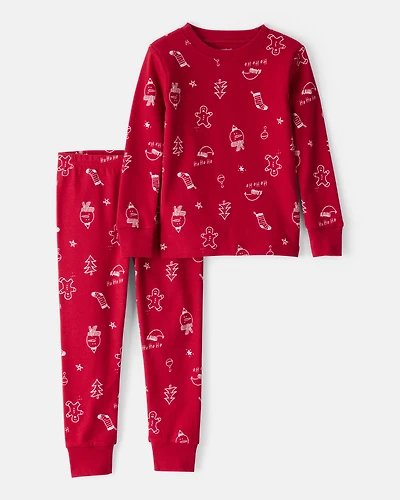 Baby Christmas Snug Fit 2-Piece Pyjamas - Red