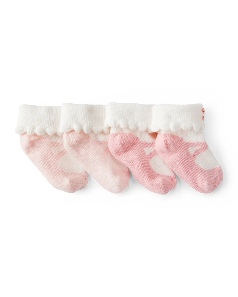 Baby Girl 2-Pack Bow Booties