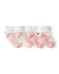 Baby Girl 2-Pack Bow Booties