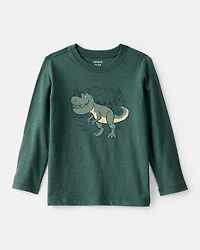 Toddler Boy Dinosaur Long-Sleeve Graphic Tee - Green
