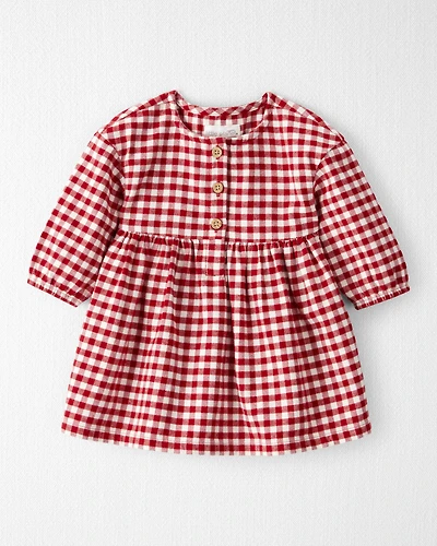 Baby Girl Organic Cotton Flannel Dress