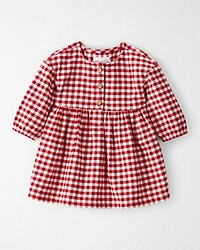 Baby Girl Organic Cotton Flannel Dress