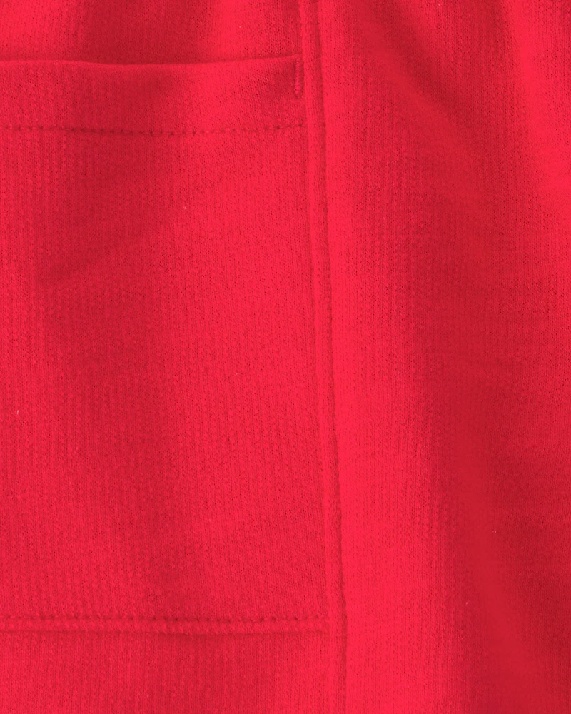 Toddler Girl French Terry Shorts - Red