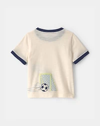 Baby Boy Dinosaur Graphic Tee - Cream
