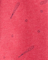 Toddler Boy Baseball French Terry Jogger - Red