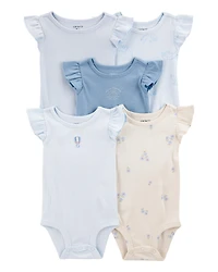 Baby Girl 5-Pack Short-Sleeve Bodysuits