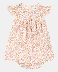 Baby 2-Piece Bodysuit Dress & Cardigan Set