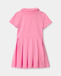 Toddler Girl Pleated Tennis Dress - Pink