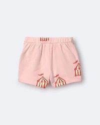 Toddler Girl Asymmetrical Skort Big Top Print - Light Pink