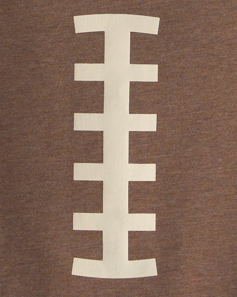 Baby Boy Football Long-Sleeve Graphic Bodysuit - Brown