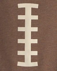 Baby Boy Football Long-Sleeve Graphic Bodysuit - Brown