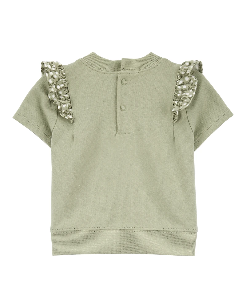 Baby Girl 3-Piece Floral Outfit Set - Green