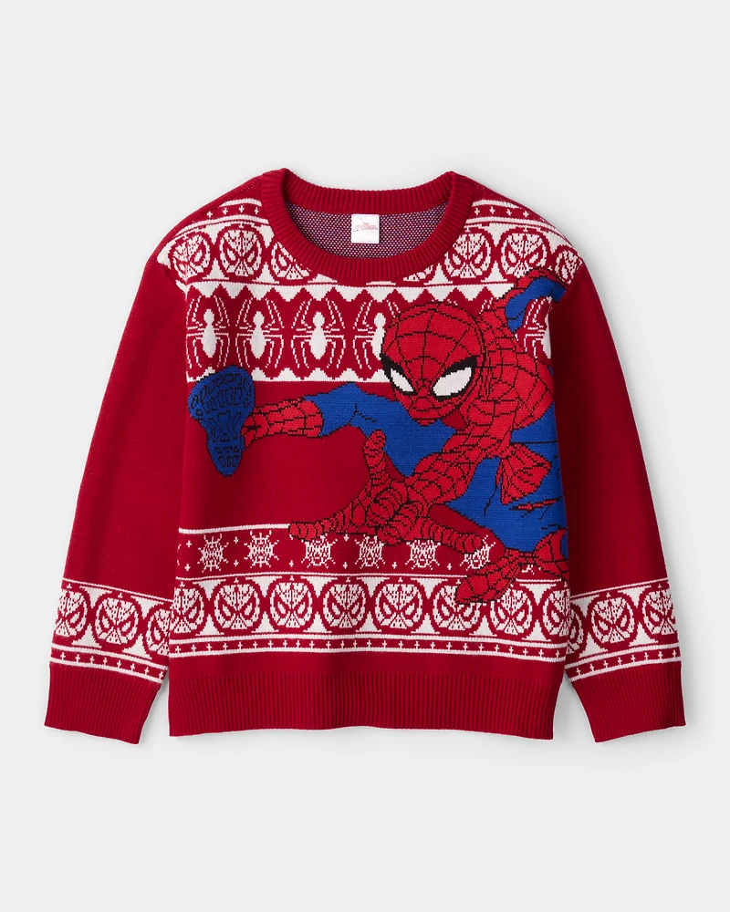 Boys ©Marvel Spider-Man Long-Sleeve Sweater - Red