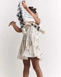 Toddler Girl Avenue Twirl™ Dress Park Day Print - Cream