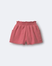 Toddler Girl Swing Short with Pockets - Burgundy