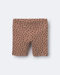 Toddler Girl Brooklyn Bike Shorts Dot Print - Tan