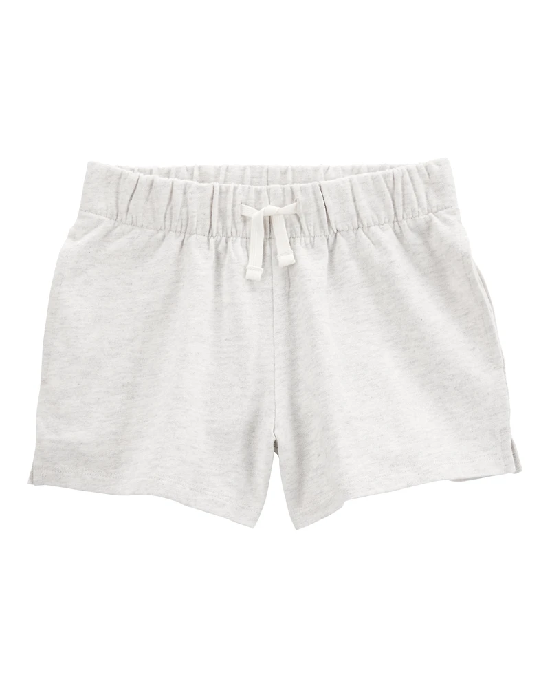 Kid Pull-On French Terry Shorts - Grey