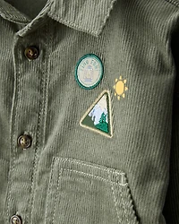 Baby Boy 2-Piece Button-Front Top & Pant Set - Green/Khaki