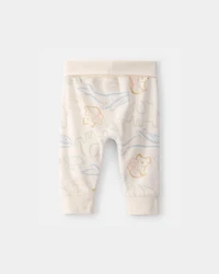 Baby Animal Friends Terry Pants - Cream