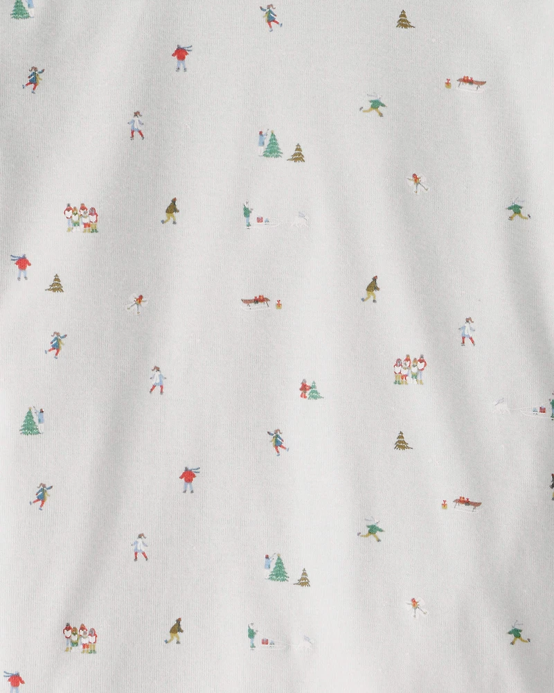 Kid Organic Cotton Pyjamas Frosted Trail Print