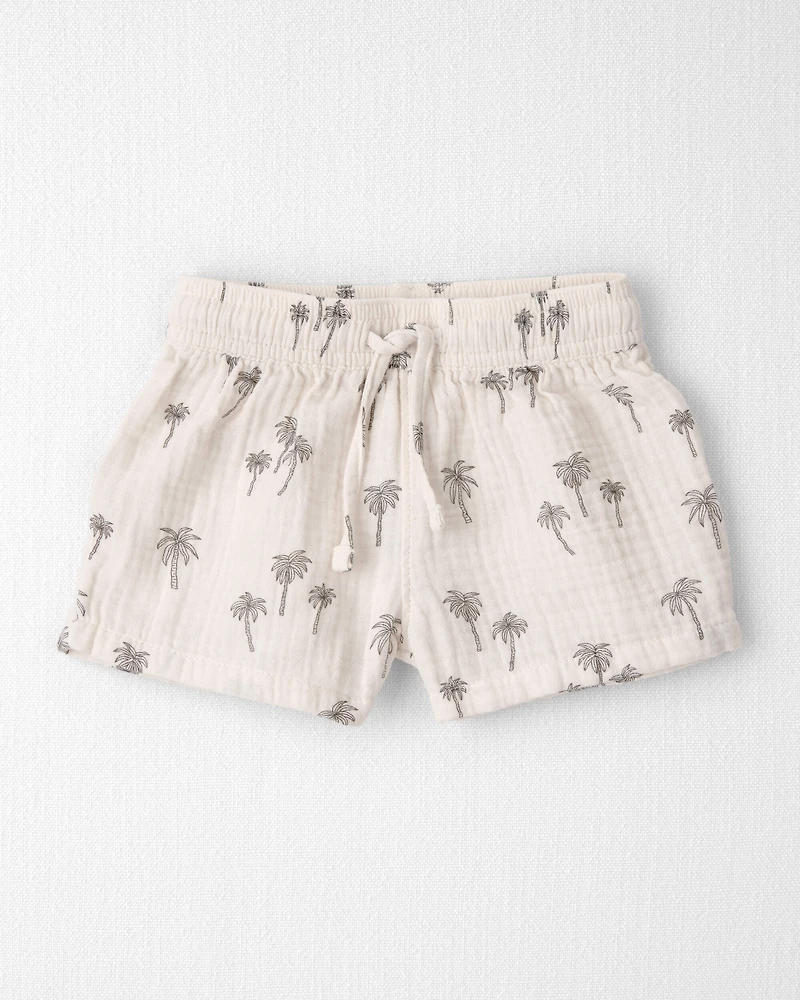 Baby Boy 2-Piece Gauze Top & Short Set Palm Trees