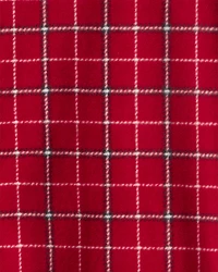 Boys Plaid Print Fleece Loose Fit 1-Piece Pyjamas - Red