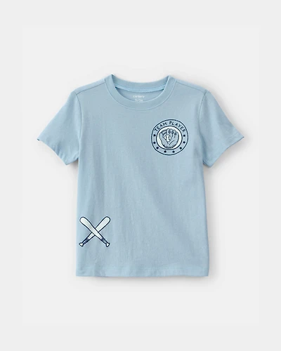 Toddler Boy 'Team Player' Baseball Graphic Tee - Blue