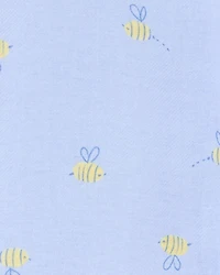 Toddler Bee Print Loose Fit 2-Piece Pyjamas - Blue