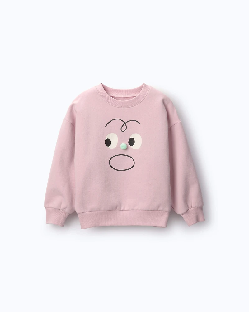 Toddler Emotions Wide-Arm Sweatshirt - Rose