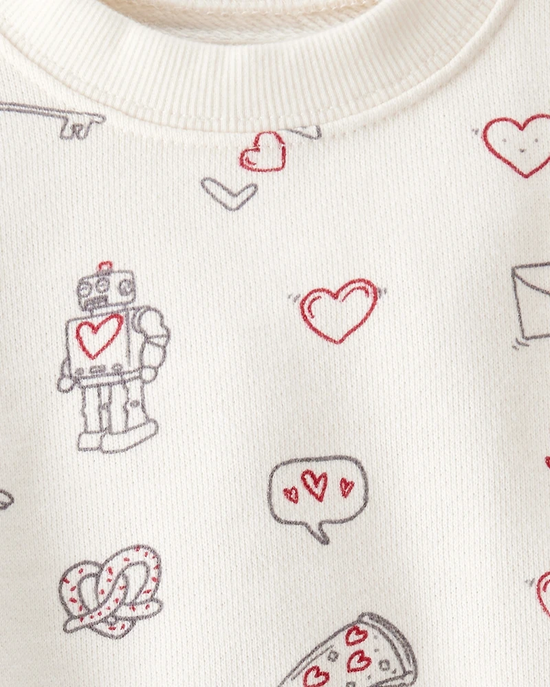 Baby 2-Piece Organic Cotton Set Little Loves Print