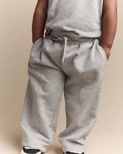 Toddler Girl Linda Wide Leg Pant - Heather Grey