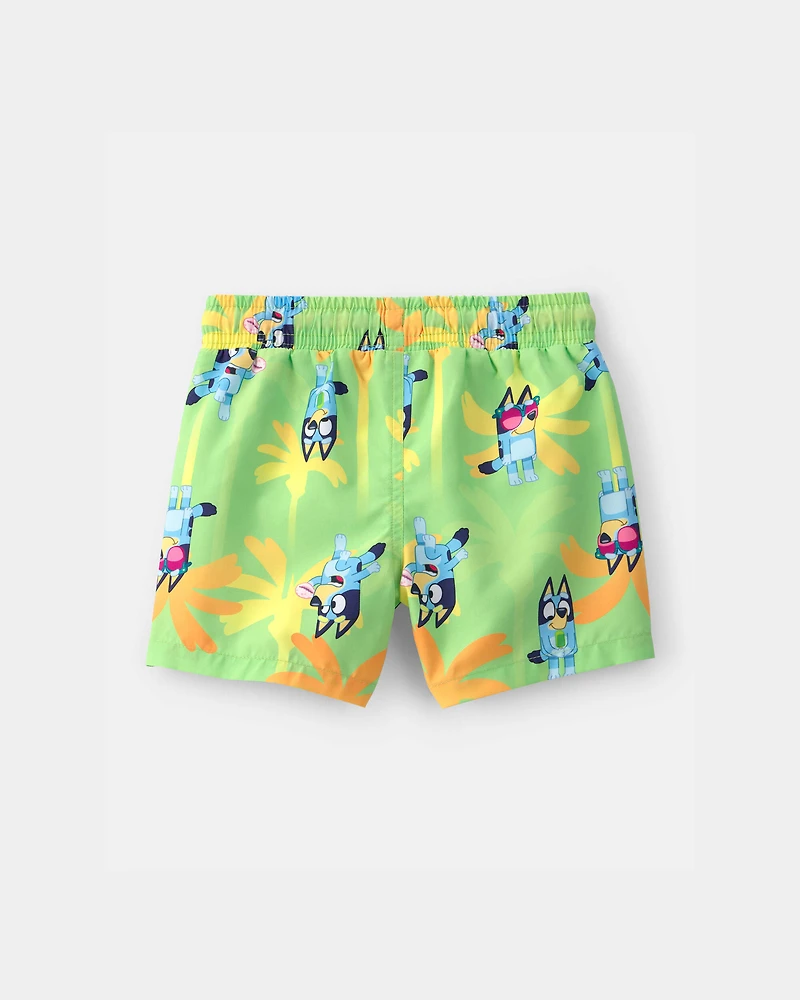 Toddler Boy Bluey™ Swim Trunks - Green