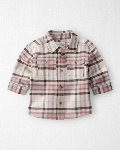 Baby Boy Organic Cotton Button-Front Flannel
