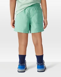 Toddler Pull-On Twill Shorts - Turquoise