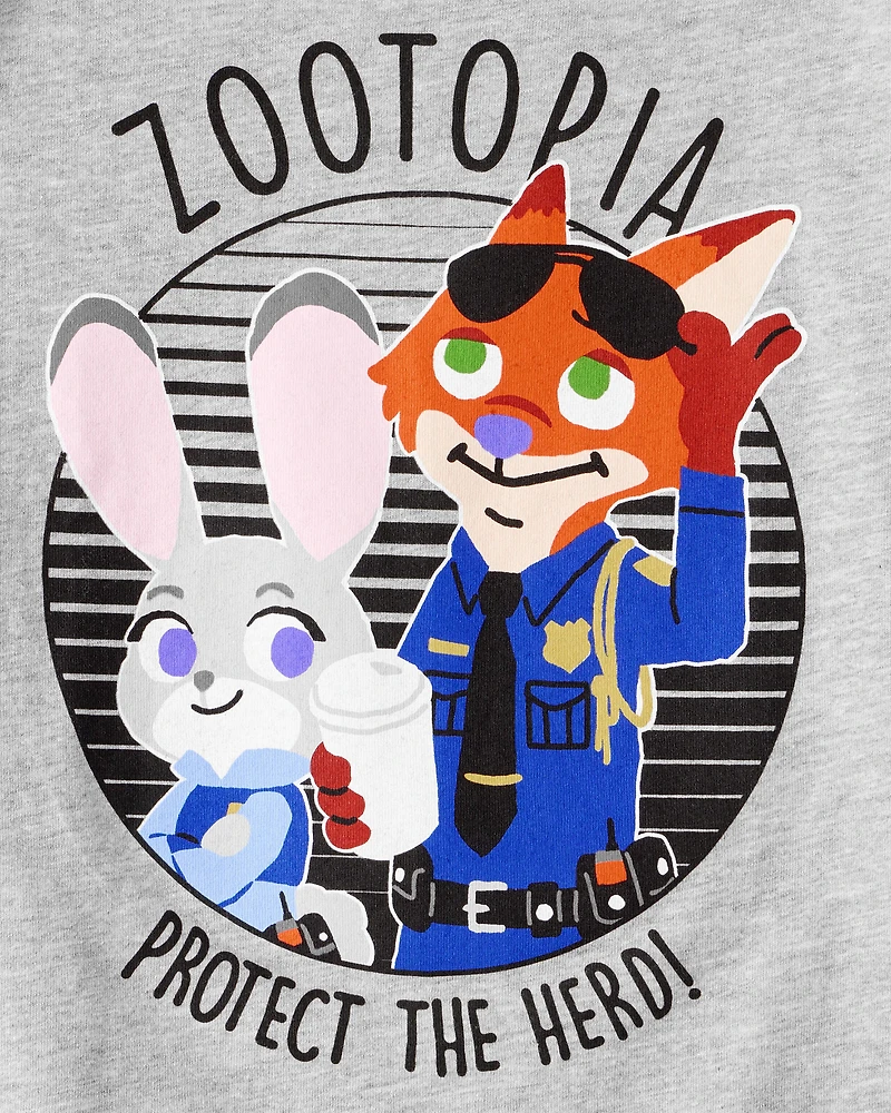 Toddler Boy "Protect The Herd" Zootopia Short-Sleeve Graphic Tee - Grey