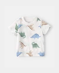 Baby Boy Animal Print Short-Sleeve Shortall Set - Green
