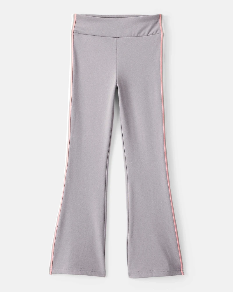 Girls Knit Flare Active Pants - Grey