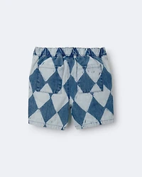 Toddler Boy Bermuda Short Diamond Denim Print